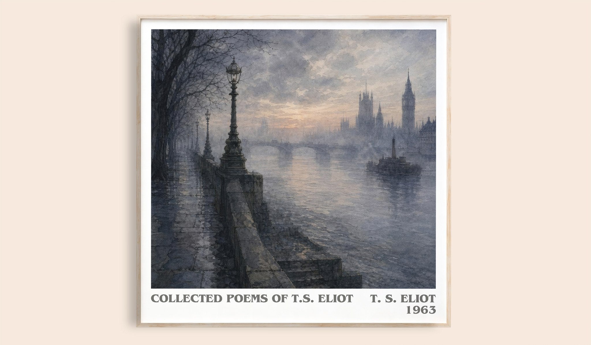Collected Poems of T.S. Eliot Literary Art Print by T. S. Eliot