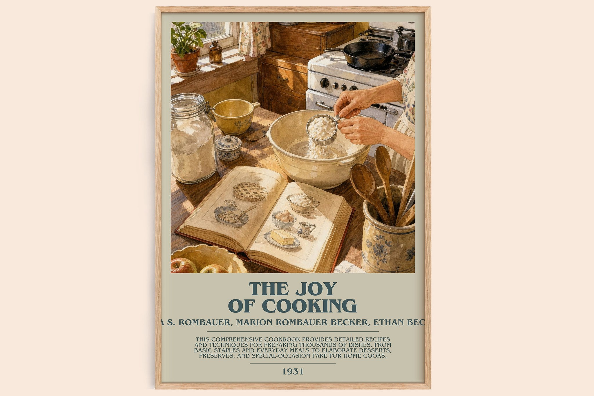 Joy of Cooking Bookish Wall Art by I. Becker