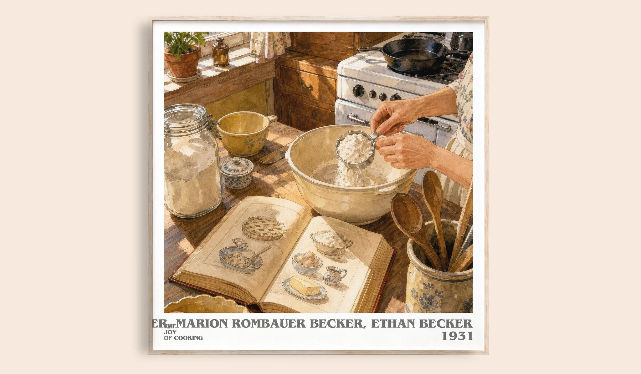 Joy of Cooking Literary Art Print by I. Becker