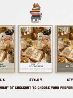 The Joy of Cooking book cover print in frame leaning in hallway – __new__:cookbook wall art