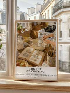 The Joy of Cooking book cover poster colour and style options – Irma S. Rombauer, Marion Rombauer Becker, Ethan Becker book