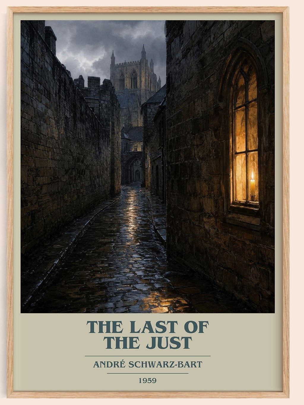 The Last Of The Just book cover book poster by André Schwarz-Bart – framed literary art print