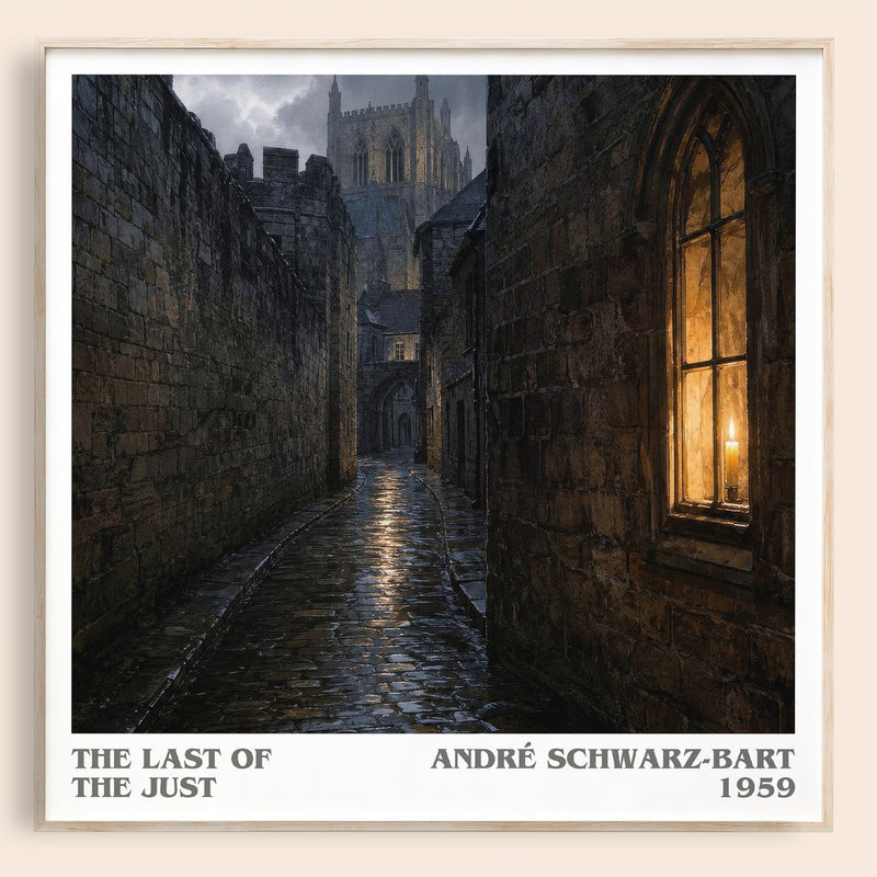 The Last Of The Just literary book poster by André Schwarz-Bart – framed literary art print