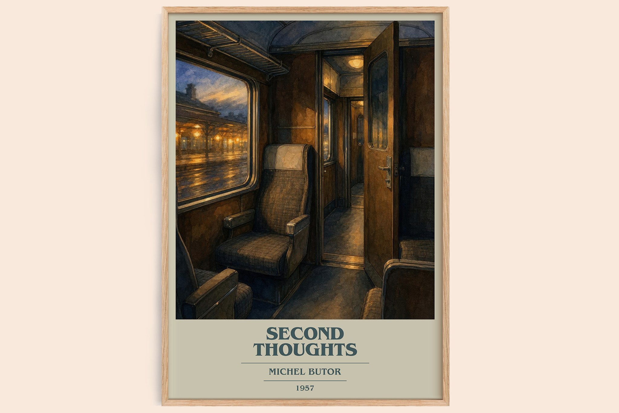 Second Thoughts Book Cover Poster by Michel Butor