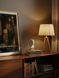 Second Thoughts watercolour print on bookshelf – Michel Butor fan gift