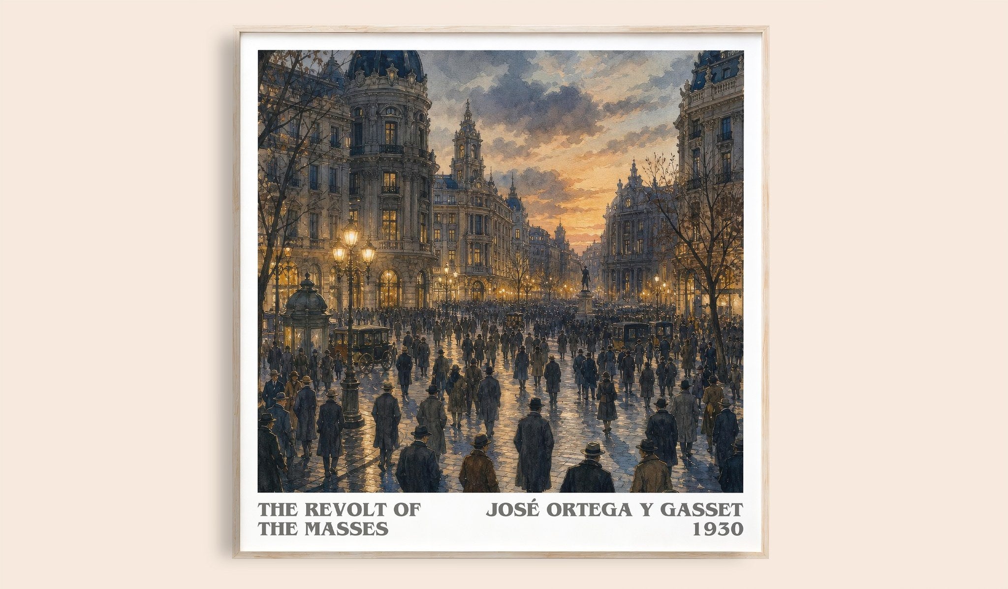 The Revolt of the Masses Literary Art Print by José Ortega y Gasset