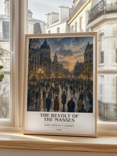 The Revolt of the Masses book cover poster colour and style options – José Ortega y Gasset book art
