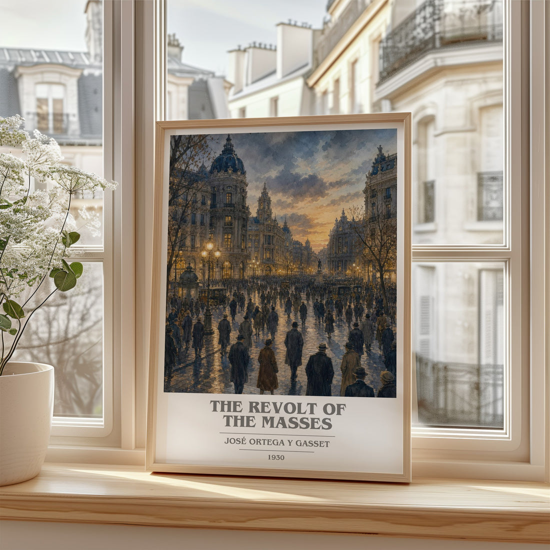 The Revolt of the Masses book cover poster colour and style options – José Ortega y Gasset book art