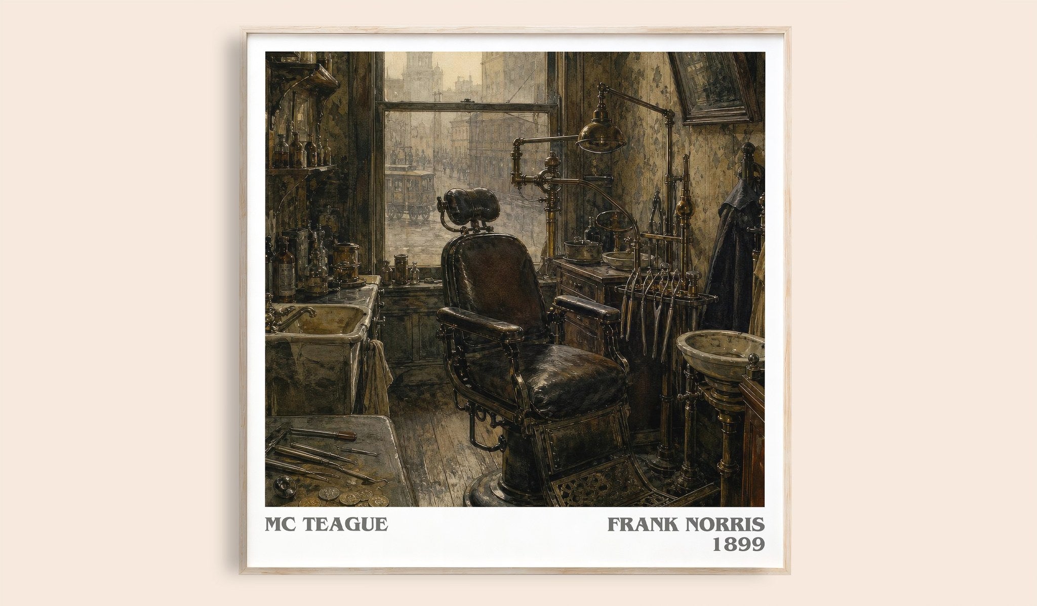 Mc Teague Literary Art Print by Frank Norris