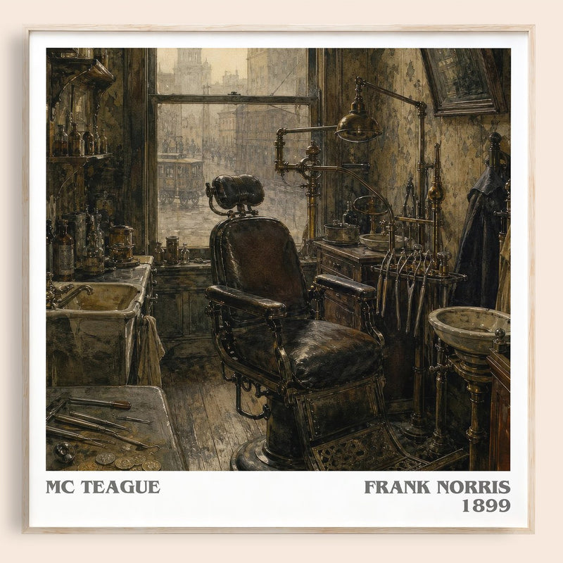 Mc Teague literary book poster by Frank Norris – framed literary art print