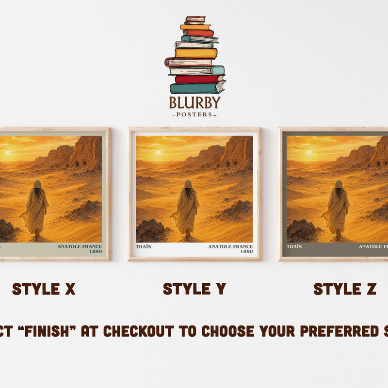 Thaïs literary print in frame leaning in hallway – literary fiction wall art