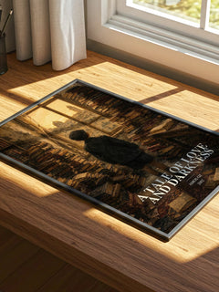 A Tale of Love and Darkness watercolour book poster framed on wall – memoir wall art