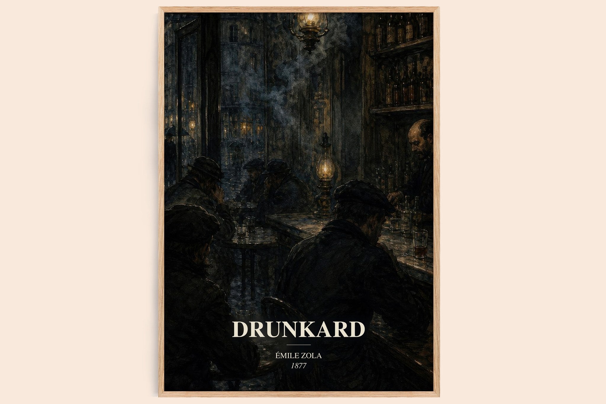 Drunkard Book Watercolour Illustration by Émile Zola