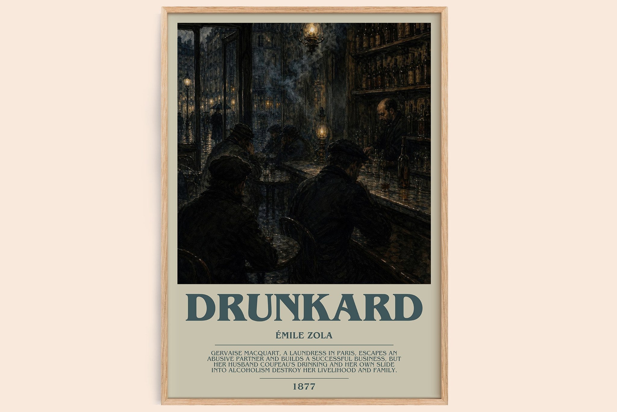 Drunkard Bookish Wall Art by Émile Zola