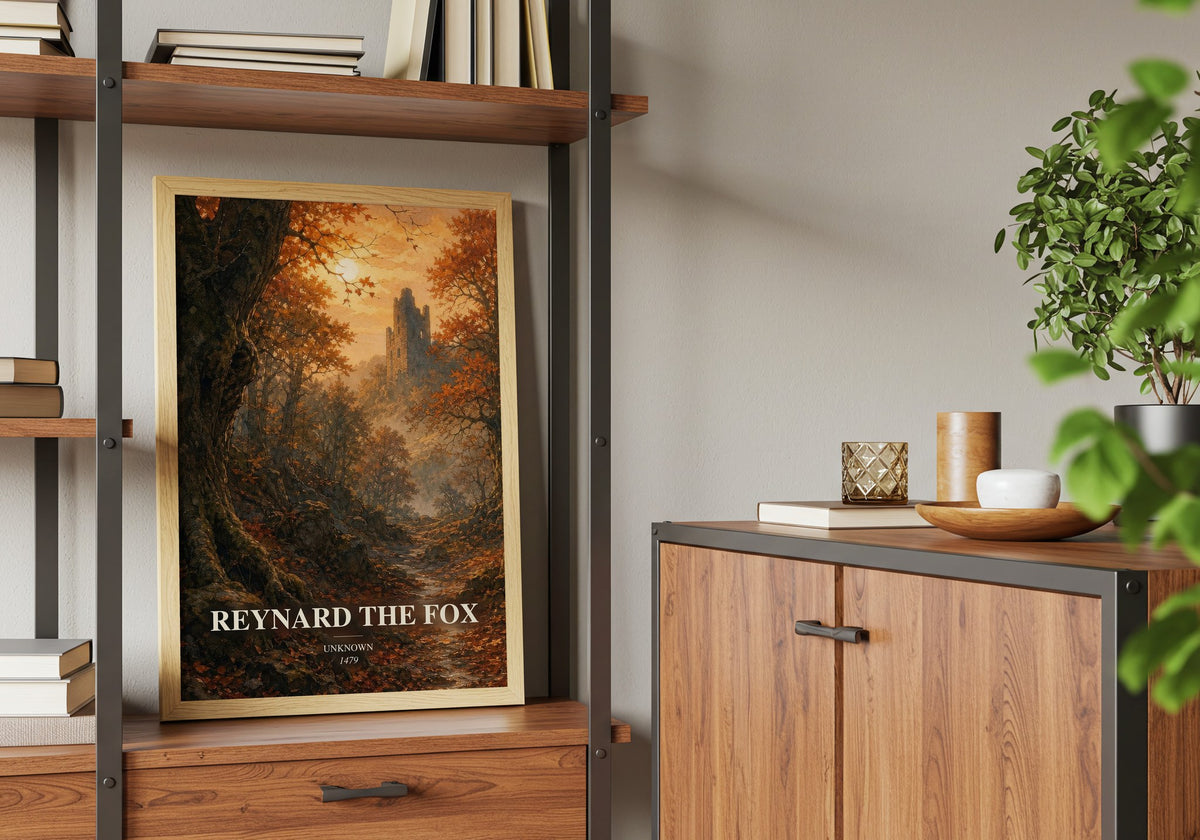 Reynard the Fox book watercolour illustration paper finish options – matte satin gloss