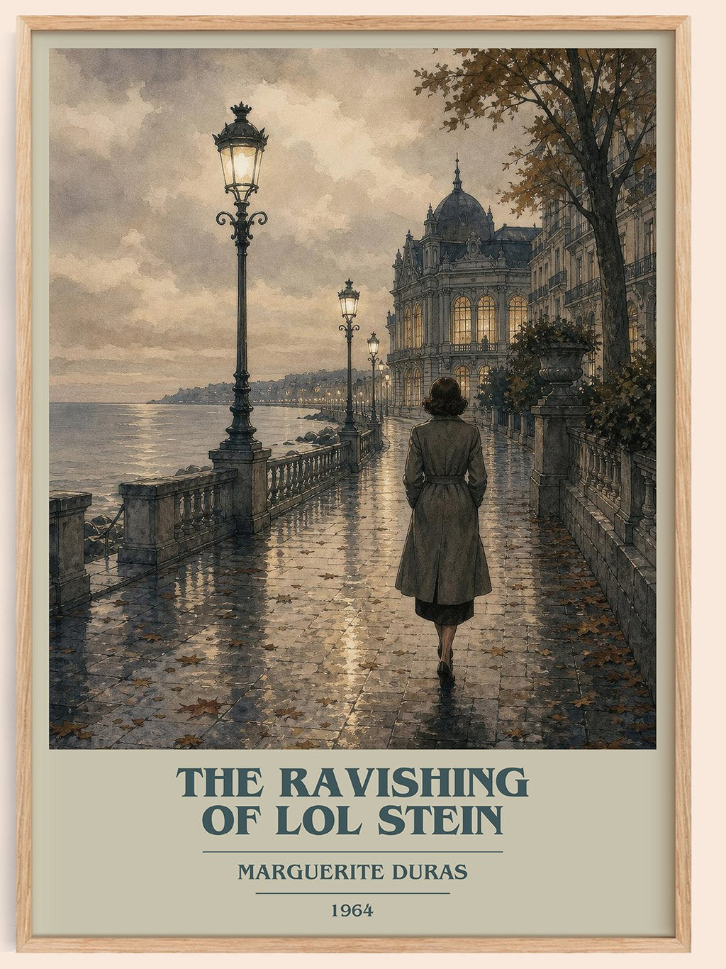The Ravishing of Lol Stein book cover book poster by Marguerite Duras – framed literary art print
