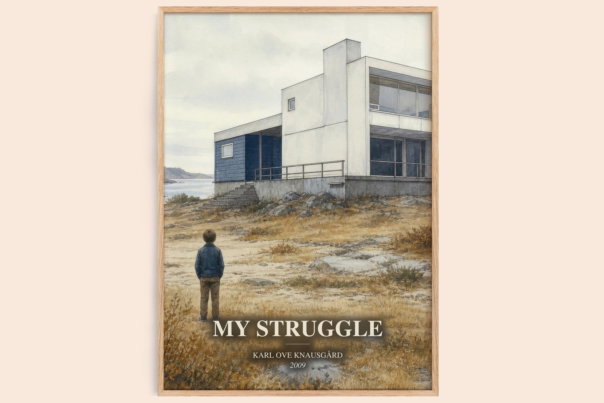 My Struggle Book Watercolour Illustration by Karl Ove Knausgård