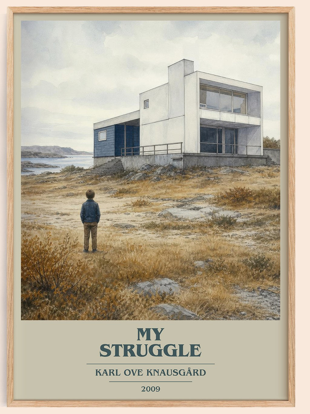 My Struggle book cover book poster by Karl Ove Knausgård – framed literary art print