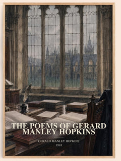 The Poems Of Gerard Manley Hopkins watercolour book poster by Gerald Manley Hopkins – framed literary art print
