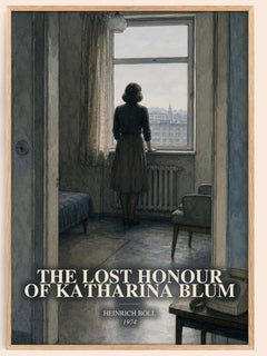 The Lost Honour of Katharina Blum watercolour book poster by Heinrich Böll – framed literary art print