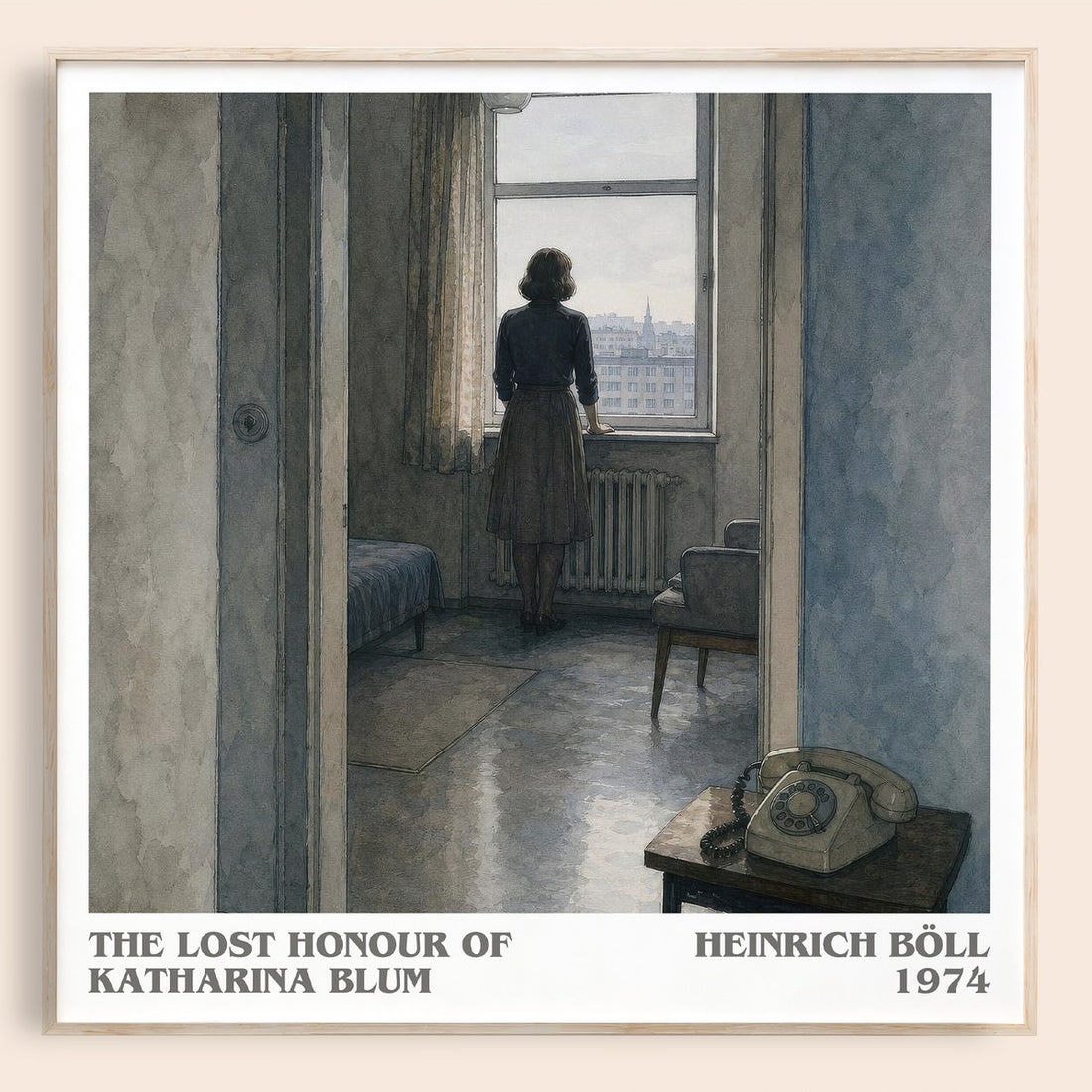 The Lost Honour of Katharina Blum literary book poster by Heinrich Böll – framed literary art print