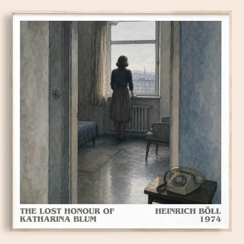 The Lost Honour of Katharina Blum literary book poster by Heinrich Böll – framed literary art print