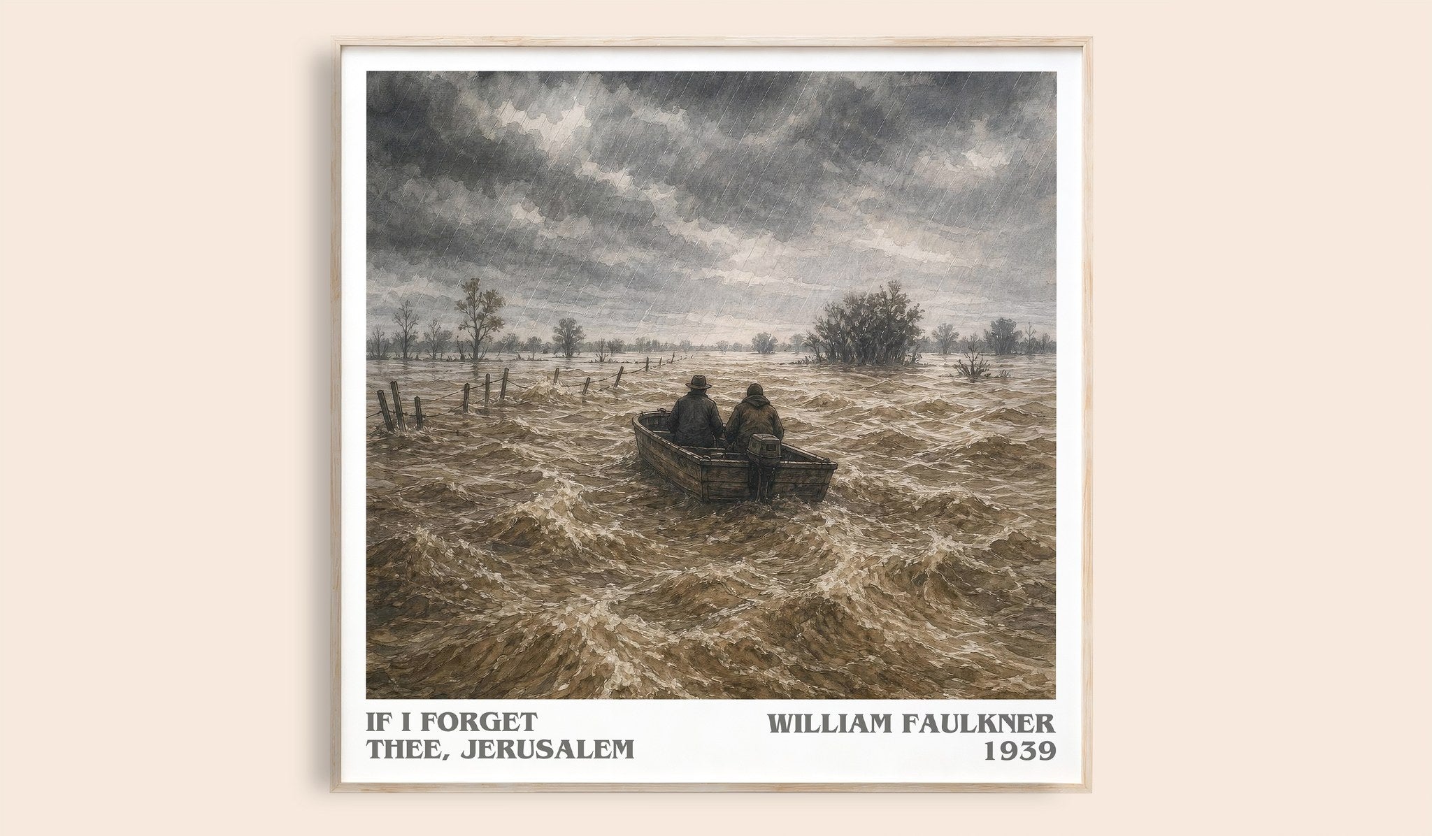 If I Forget Thee, Jerusalem Literary Art Print by William Faulkner
