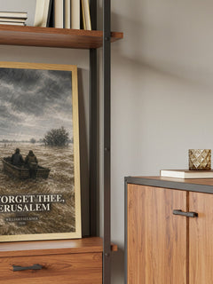 If I Forget Thee, Jerusalem book watercolour illustration paper finish options – matte satin gloss