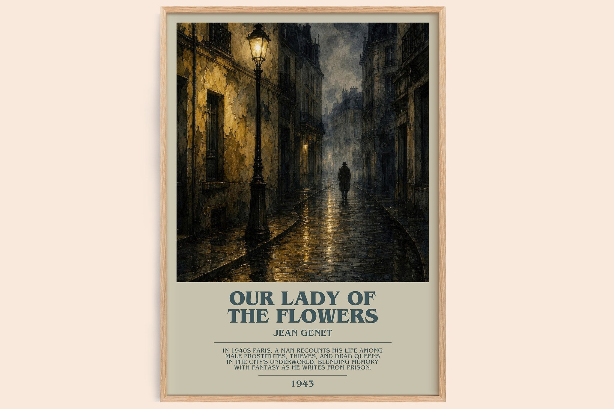 Our Lady of the Flowers Bookish Wall Art by Jean Genet