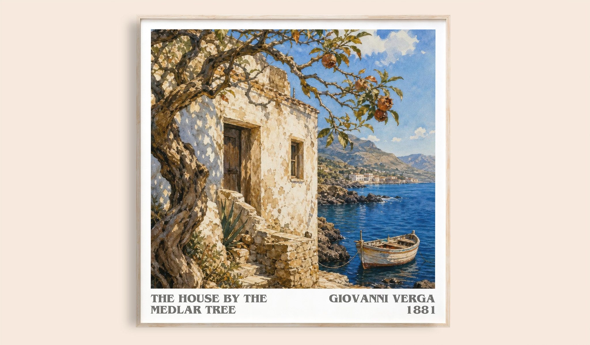 The House by the Medlar Tree Literary Art Print by Giovanni Verga