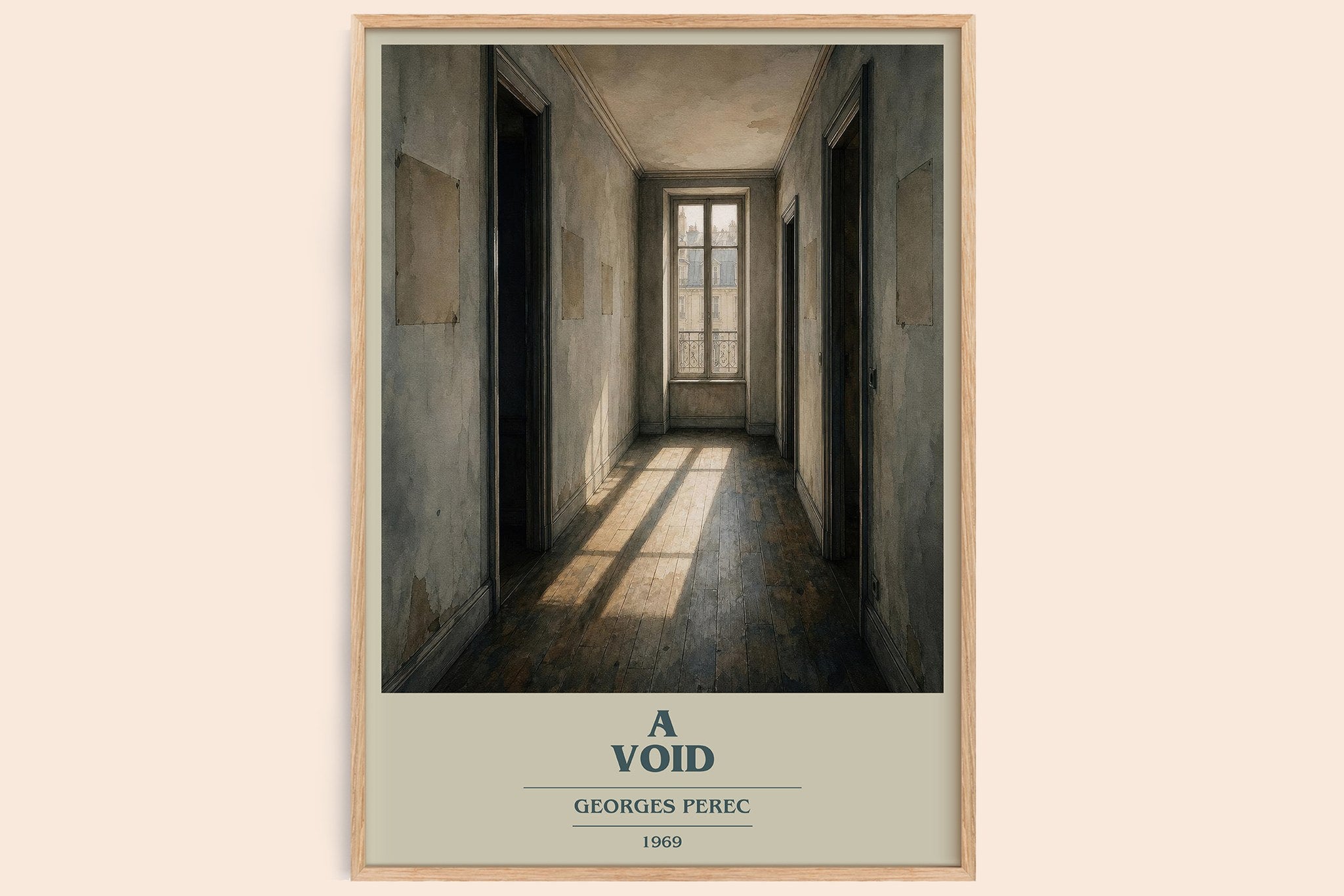 A Void Book Cover Poster by Georges Perec