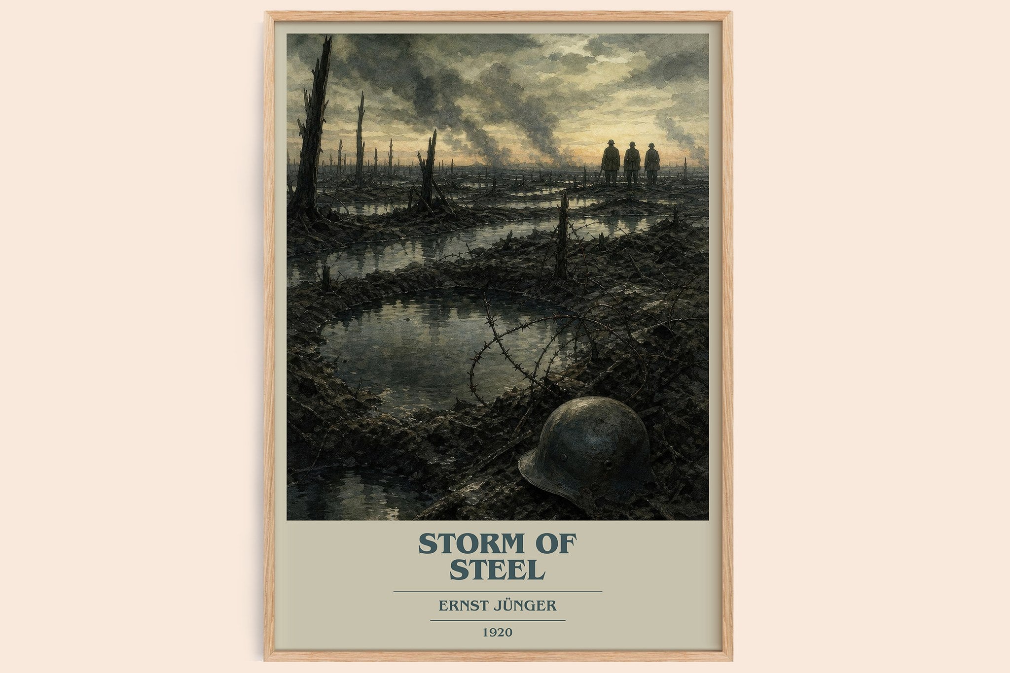 Storm of Steel Book Cover Poster by Ernst Jünger