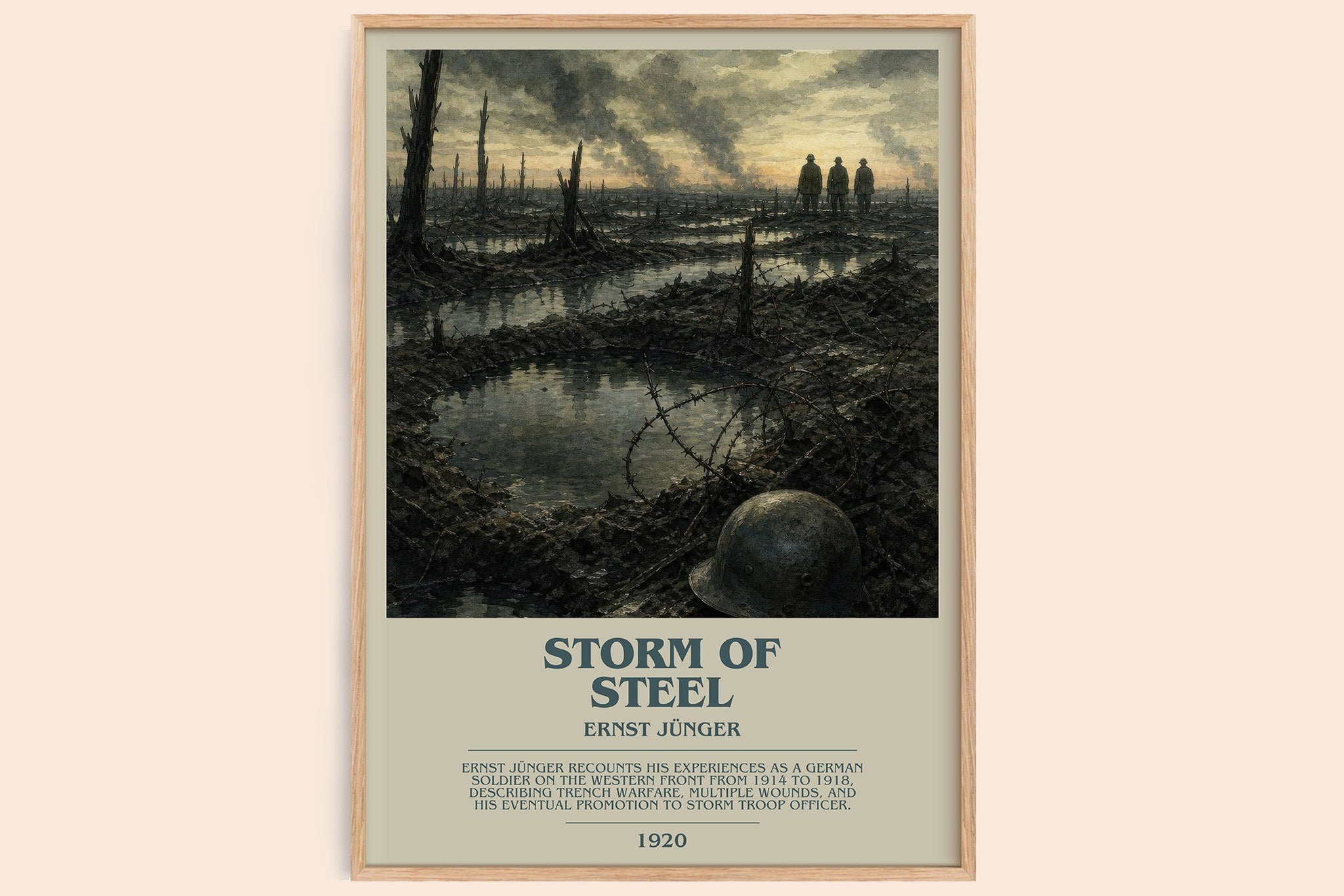 Storm of Steel Bookish Wall Art by Ernst Jünger