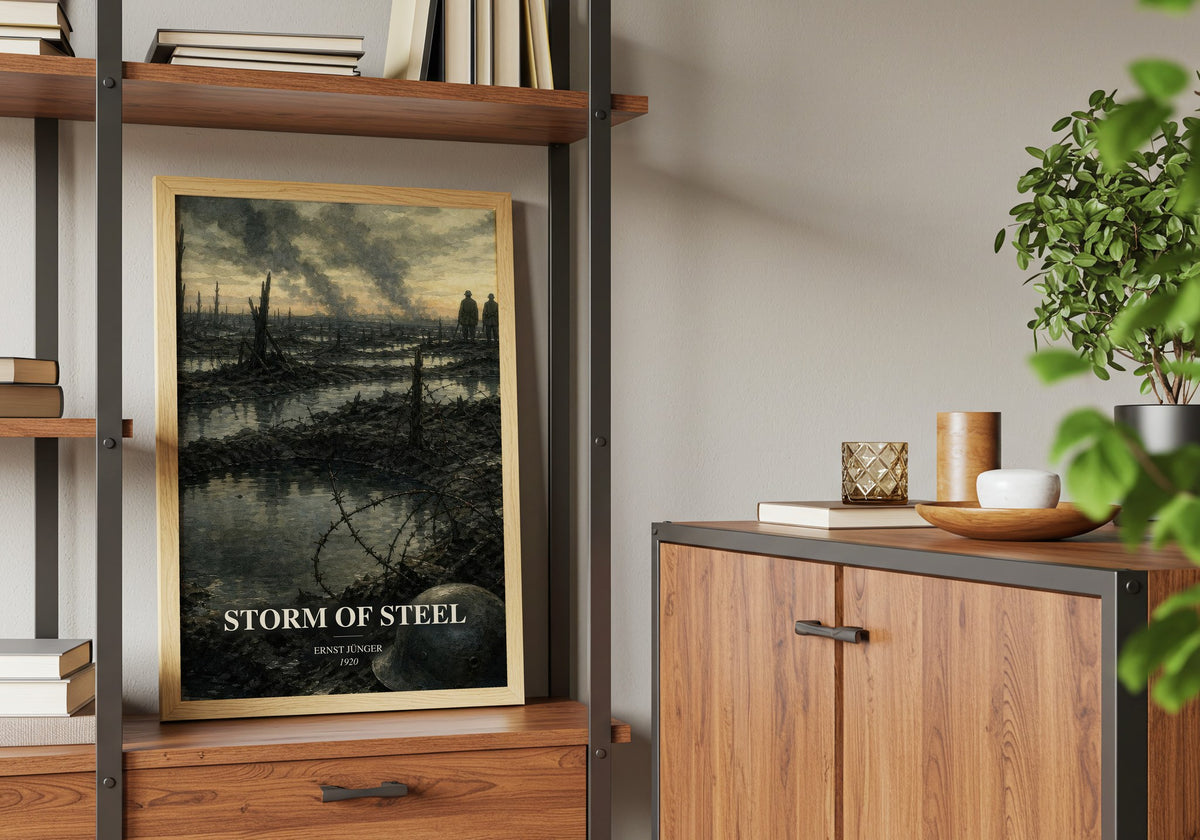 Storm of Steel book watercolour illustration paper finish options – matte satin gloss
