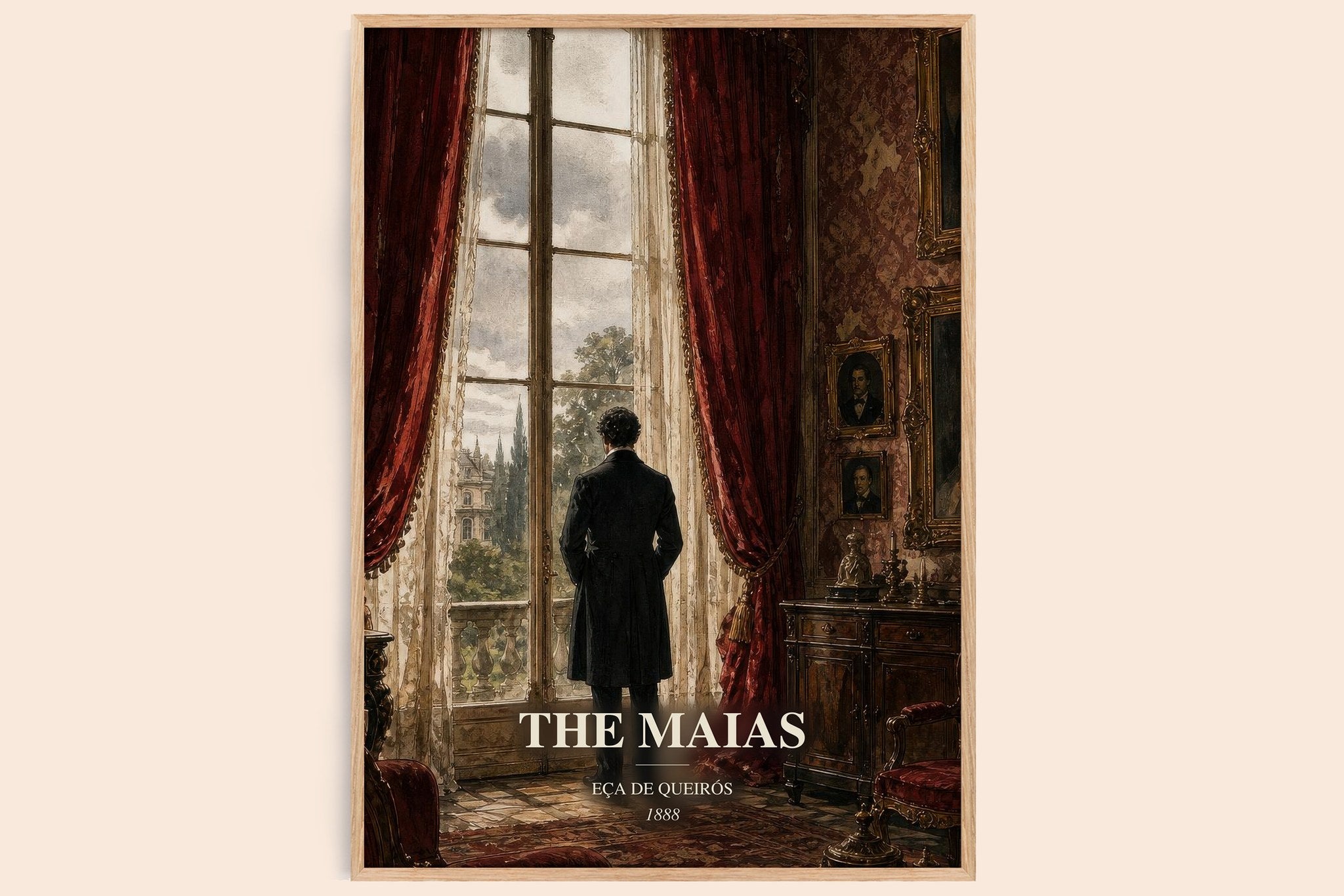 The Maias Book Watercolour Illustration by Eça de Queirós