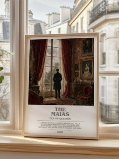 The Maias Bookish Wall Art by Eça de Queirós – framed print by a bright window