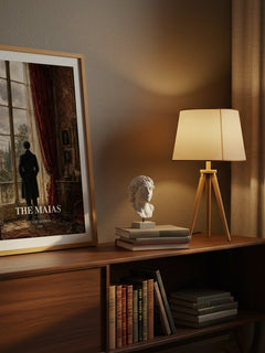 The Maias watercolour print on bookshelf – Eça de Queirós fan gift
