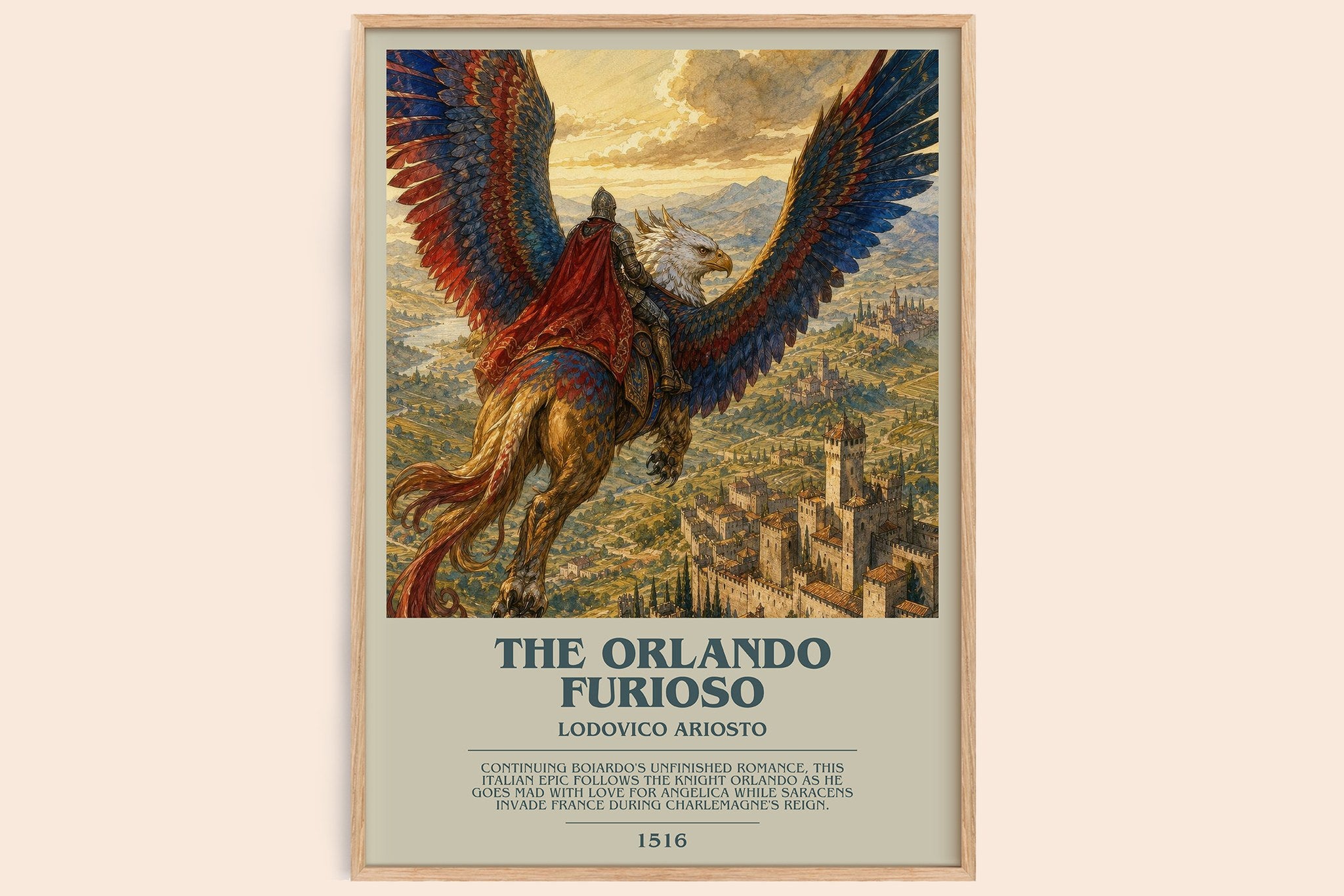 The Orlando Furioso Bookish Wall Art by Lodovico Ariosto