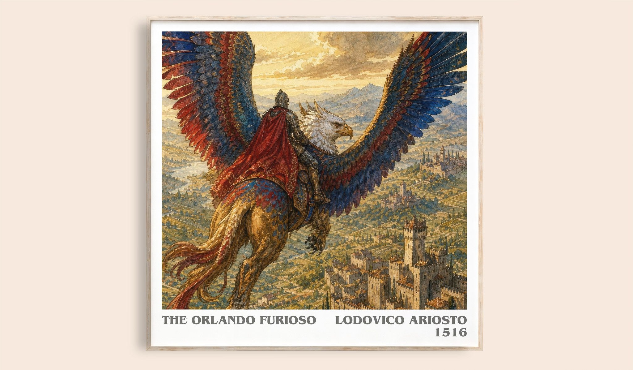 The Orlando Furioso Literary Art Print by Lodovico Ariosto