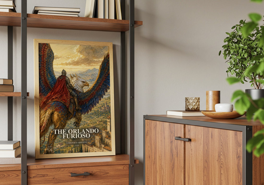 The Orlando Furioso book watercolour illustration paper finish options – matte satin gloss