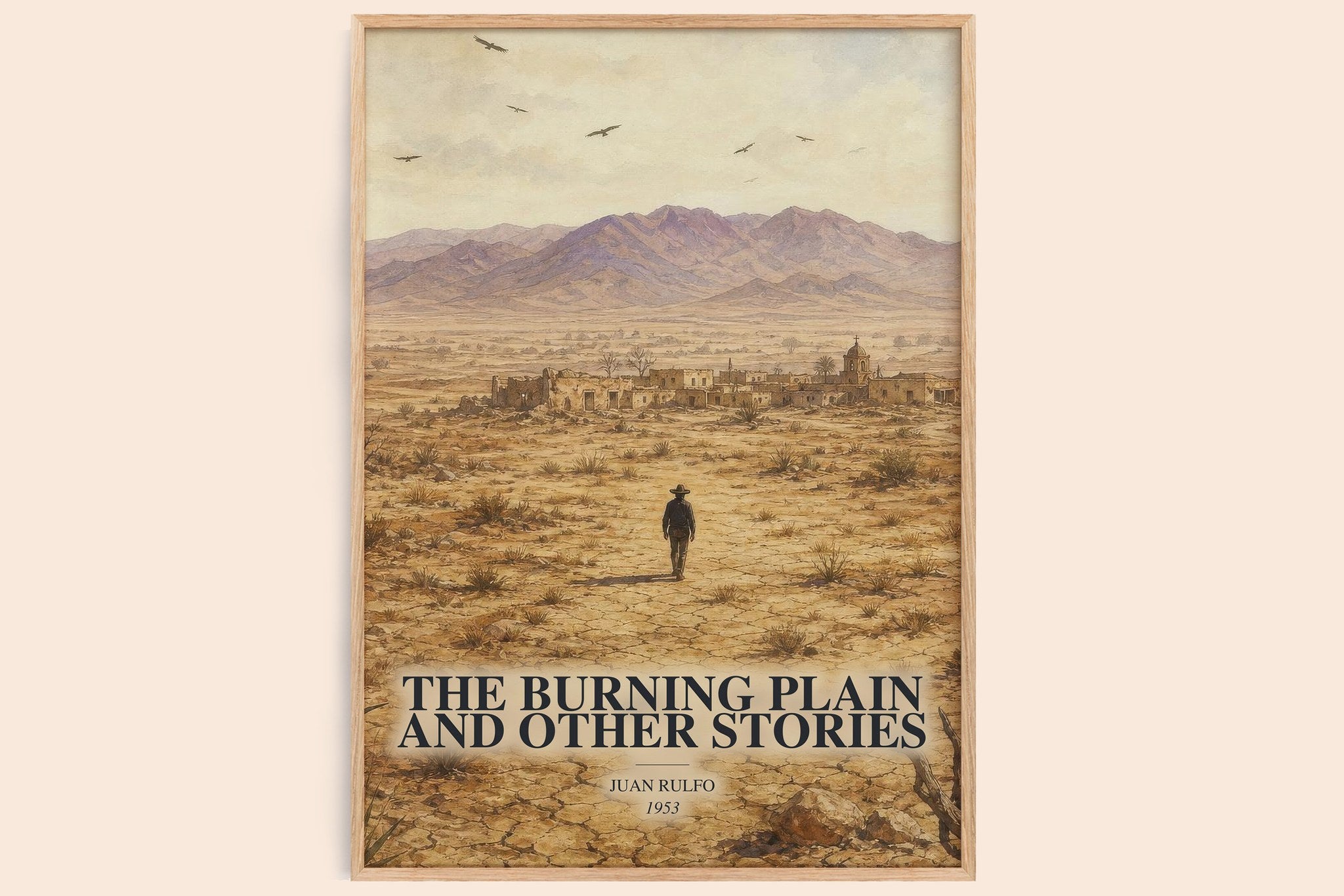 The Burning Plain and Other Stories Book Watercolour Illustration by Juan Rulfo