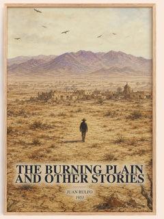 The Burning Plain and Other Stories watercolour book poster by Juan Rulfo – framed literary art print