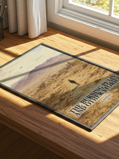 The Burning Plain and Other Stories watercolour book poster framed on wall – literary fiction wall art