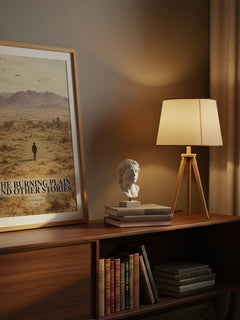 The Burning Plain and Other Stories watercolour print on bookshelf – Juan Rulfo fan gift