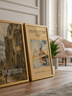 The History Of Henry Esmond watercolour print framed by window – literary home decor