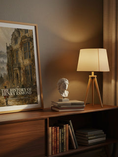 The History Of Henry Esmond watercolour print on bookshelf – William Makepeace Thackeray fan gift