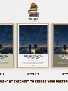 The Discovery of Heaven Bookish Wall Art by Harry Mulisch – Style X, Y and Z side by side – choose your finish