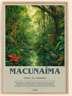 Macunaíma Bookish Wall Art by Mario de Andrade – framed poster