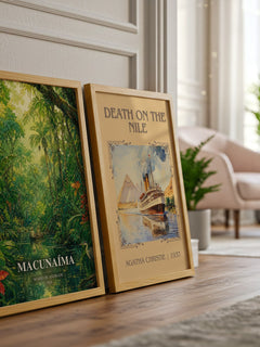 Macunaíma watercolour print framed by window – literary home decor