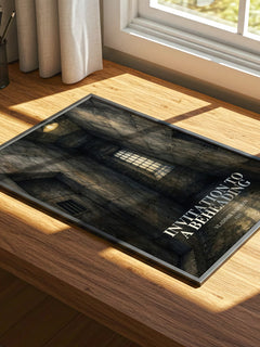 Invitation To A Beheading watercolour book poster framed on wall – literary fiction wall art